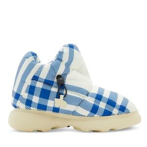 Burberry men’s check nova logo monogram Checkered Puffer pull on pillow Boots